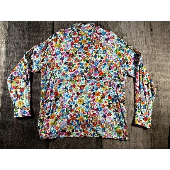 💎 RARE Jams World Flourish Flower Pattern Button Down Pocket Shirt XL - Picture 7 of 10